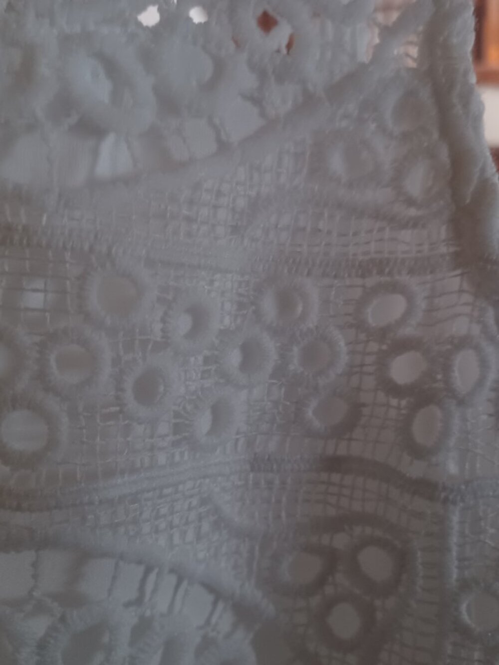Calligraphie Women's Lacey Sleeveless Dressy Top L White - Picture 5 of 8
